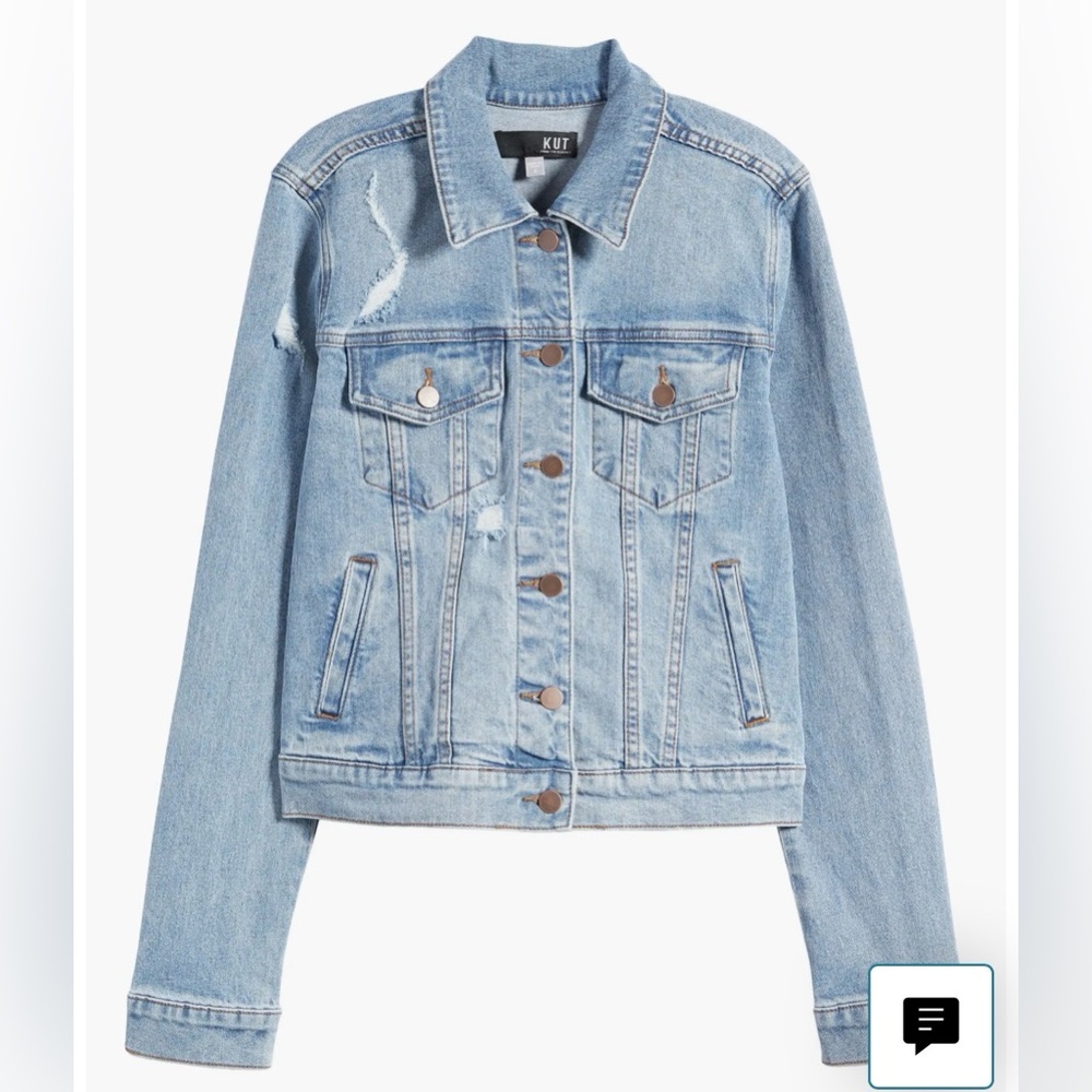 Kut from the Kloth Julia Denim Jacket Sz S - Picture 4 of 10